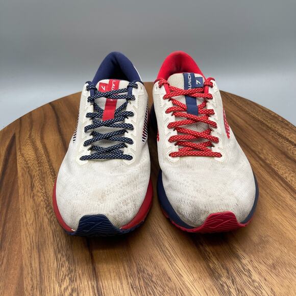 Brooks Launch 7 Shoes Womens 7.5 B Red White Blue USA Stars & Stripes Running - Picture 2 of 8